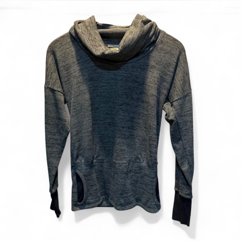 Athleta size XXS Gray Cowl Neck knit top